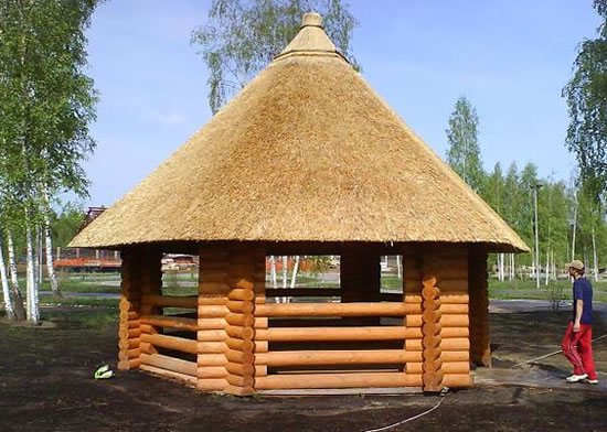 заготовка камыша для крыши