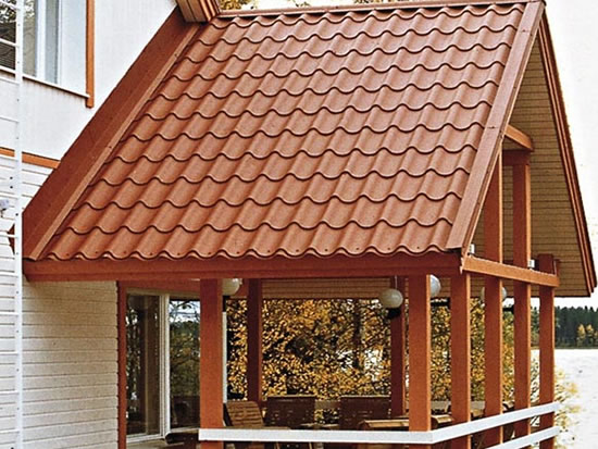 крыша беседки из металлочерепицы