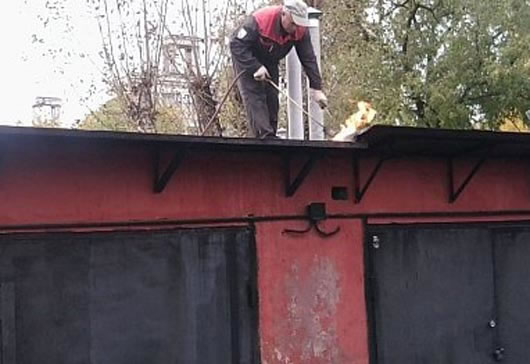 ремонт крыши гаража