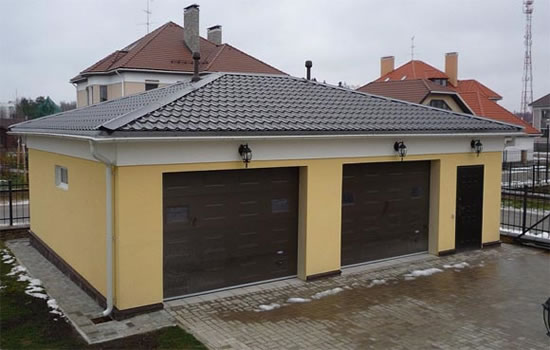 монтаж крыши гаража