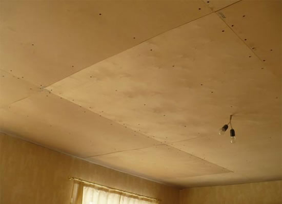 потолки из двп своими руками