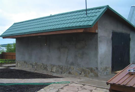 конструкция односкатной крыши для гаража